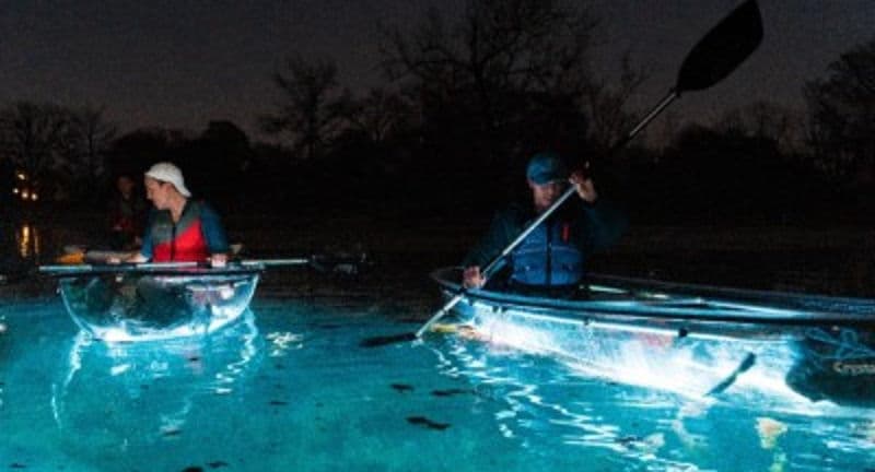 Guided Light-Up Kayak Tour at Spring Lake