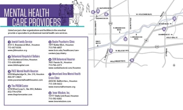 Mental health care providers in the area