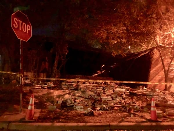 A release from the city cited concerns about the structural integrity of the building at the corner of 967 and Austin Street.
Evelin Garcia/Community Impact Newspaper