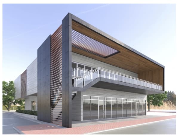 Palaterra, two-story office building and event space, under construction in Round Rock
