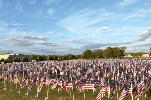 Field of Honor anticipates a 2,000 flags display. (Courtesy Field of Honor)