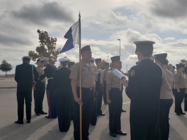 The Georgetown ISD NJROTC Annual Military Inspection took place Nov. 6.
Ali Linan/Community Impact Newspaper