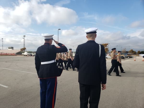 The Georgetown ISD NJROTC Annual Military Inspection took place Nov. 6.
Ali Linan/Community Impact Newspaper