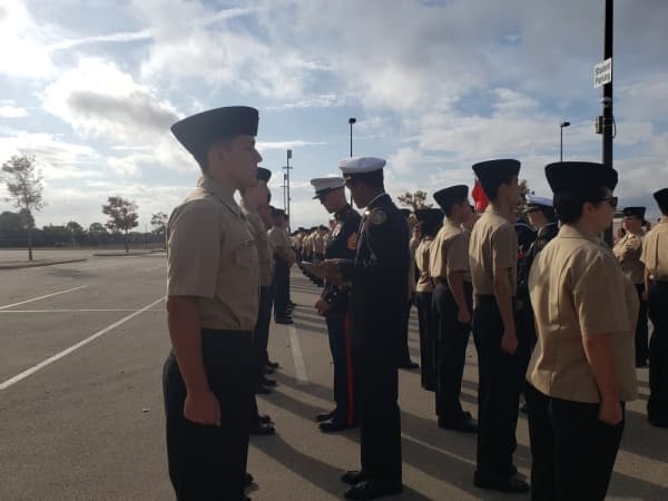 The Georgetown ISD NJROTC Annual Military Inspection took place Nov. 6.
Ali Linan/Community Impact Newspaper