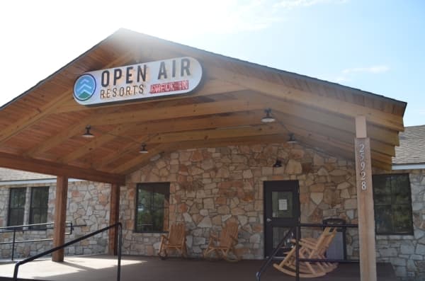 Open Air Resorts has a general store carrying snacks, coffee, wine and Open Air merchandise. 
(Amy Rae Dadamo/Community Impact Newspaper)