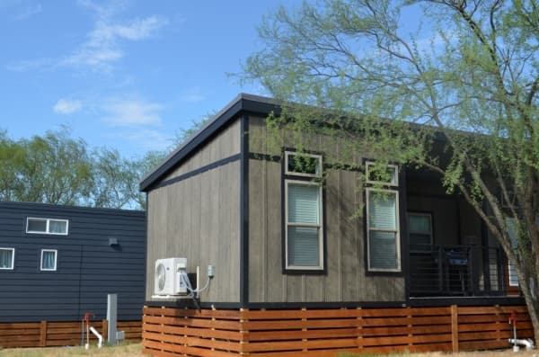The tiny homes at Open Air Resorts are available for rent through Airbnb and the Open Air Resorts website. 
(Amy Rae Dadamo/Community Impact Newspaper)