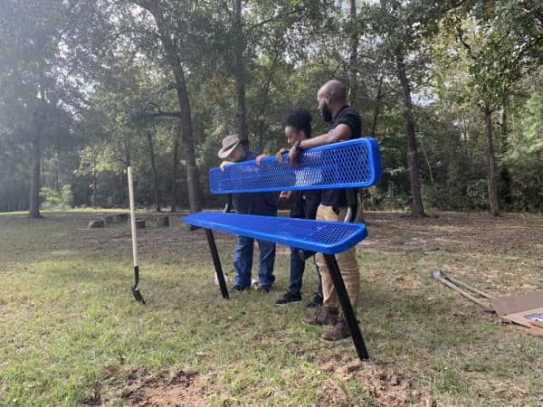 SouthWest Water Company employees cleaned up Decker Hills Park on Nov. 4. (Courtesy SouthWest Water Company)