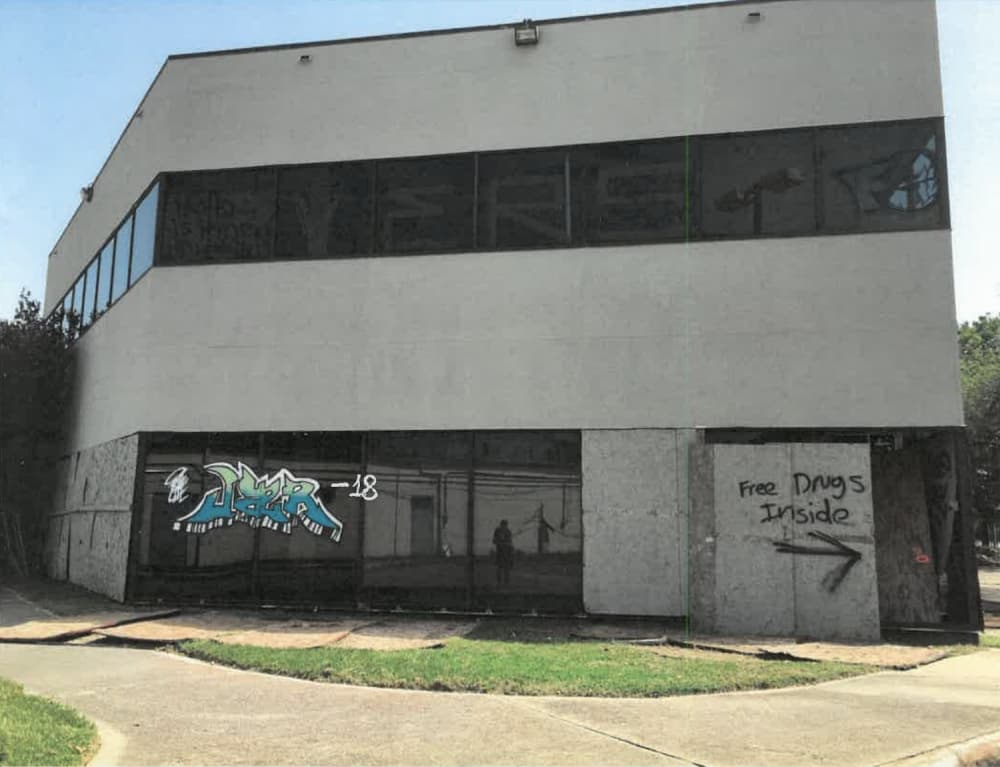 The nuisance building is located at 4702 FM 1960 W., Houston. (Courtesy Champions ESD) 