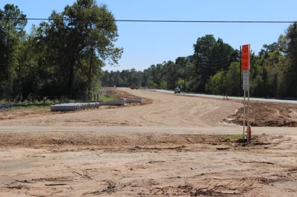 This $6.7 million roadway will connect Nichols Sawmill and Sanders Cemetery roads in the Magnolia area, giving another route out of the southwest portion of Montgomery County, Riley said. (Kara McIntyre/Community Impact Newspaper)