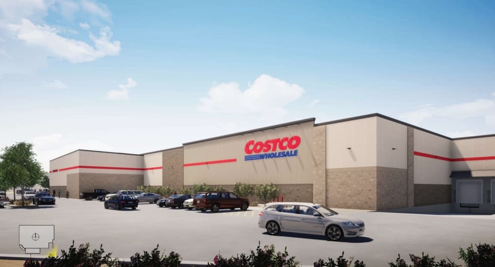 This rendering depicts the southeast perspective of the Costco planned for Georgetown. (Courtesy city of Georgetown)