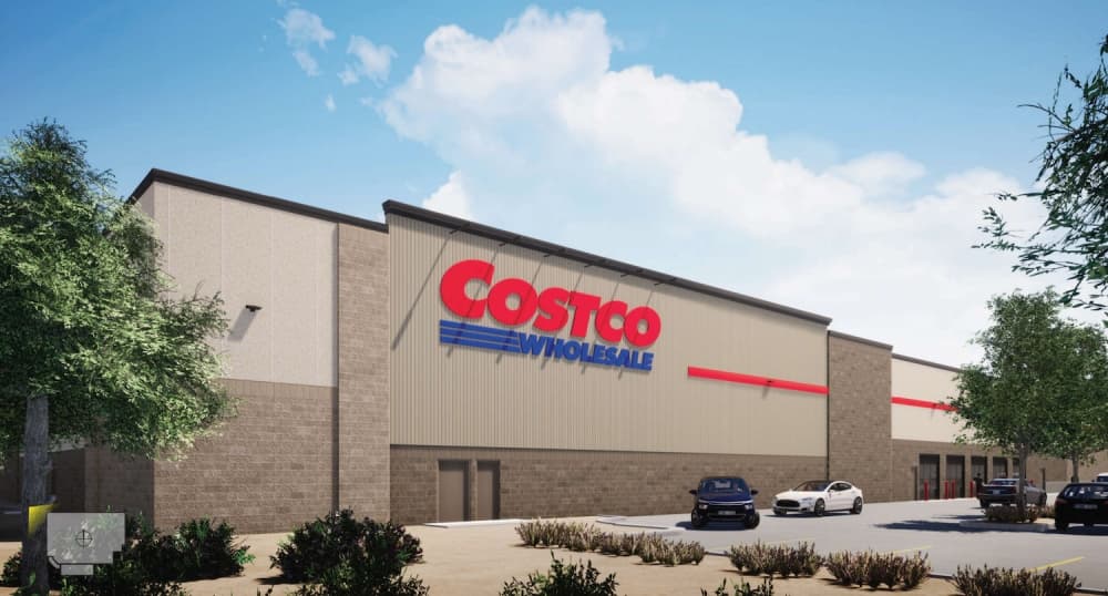 This rendering depicts the northwest perspective of the Costco planned for Georgetown. (Courtesy city of Georgetown)