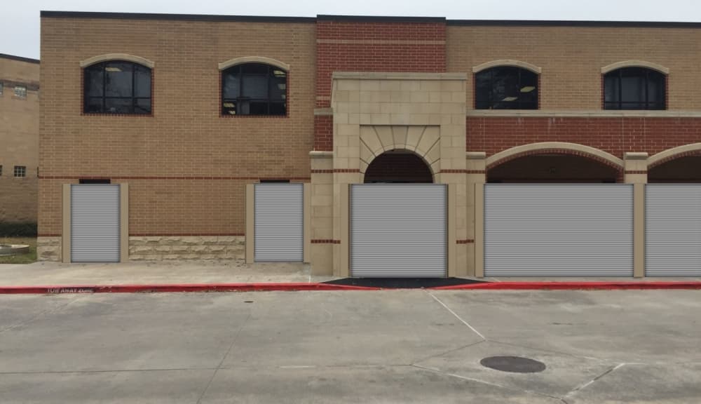 Kingwood High School flood barriers