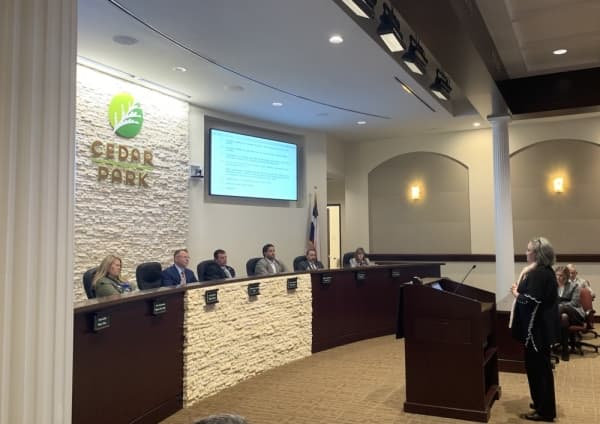 Greg Kelley's mother Rosa Kelley addressed Cedar Park City Council Nov. 14. (Marisa Charpentier/Community Impact Newspaper)