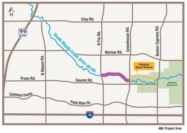Series of flood-control projects target South Mayde Creek in western Harris County