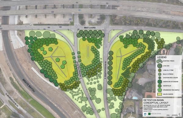 Harris County Flood Control District to begin construction on South Braeswood Boulevard detention site