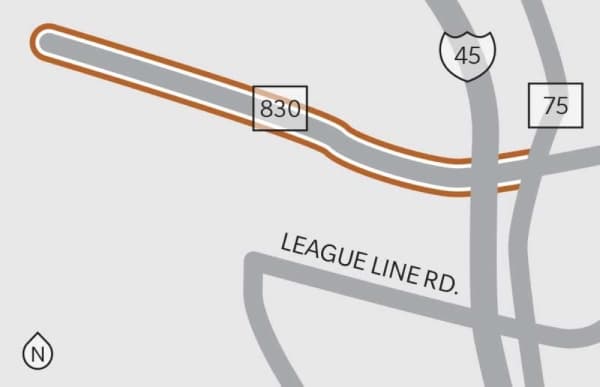 Project to repair base, pavement markings of FM 830 65% complete