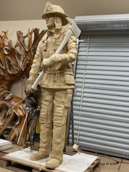 Fundraising goal met for firefighter statue to be placed in Tomball