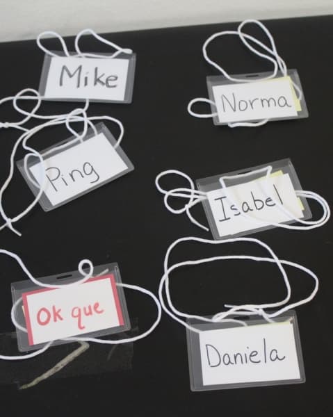 Name tags of class members lie on a table before an ESL class Sept. 24 at River City Hope Street in Cedar Park.
BRIAN PERDUE/COMMUNITY IMPACT NEWSPAPER