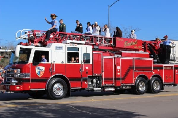 Local schools, businesses and community members participated in the 54th annual parade. (Anna Lotz/Community Impact Newspaper)