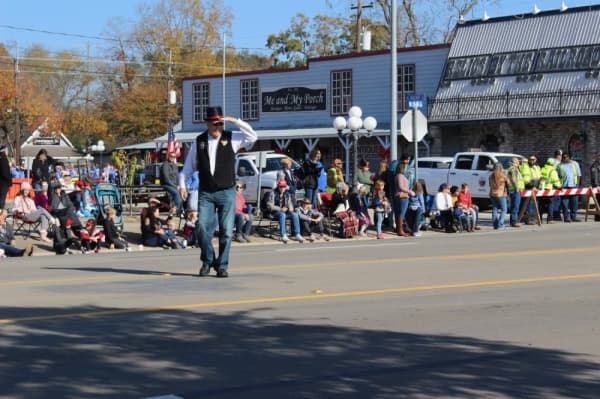 Tomball City Council member Derek Townsend participated in the parade. (Anna Lotz/Community Impact Newspaper)
