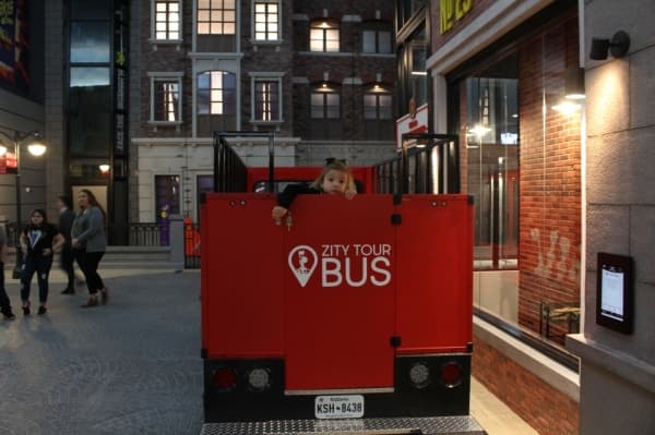 kidzania zity tour bus