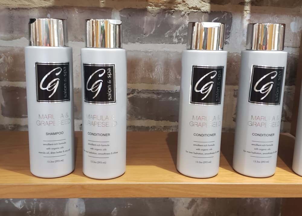 Cloud 9 Salon, Spa and Boutique has its own brand of shampoo and conditioner. (Stephen Hunt/Community Impact Newspaper)