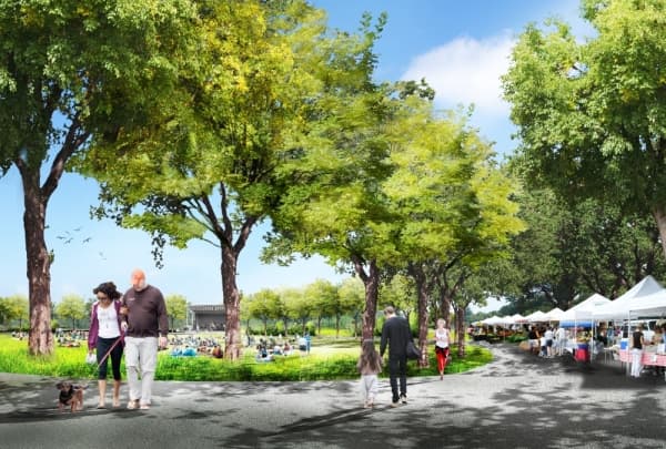 When complete, City Park will include the amphitheater and two playgrounds, among other features. (Courtesy city of Buda)
