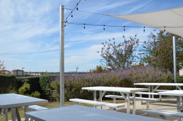 Galaxy has two separate patio areas overlooking the Hill Country. 
