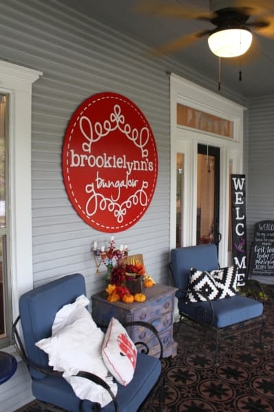 The porch is available for use during rental. (Elizabeth Ucles/Community Impact Newspaper)