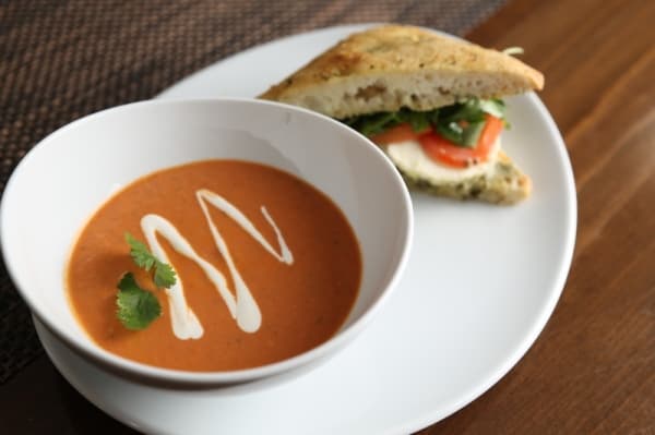 Tomato Basil soup with Romano sandwich (Courtesy Bronson's House)