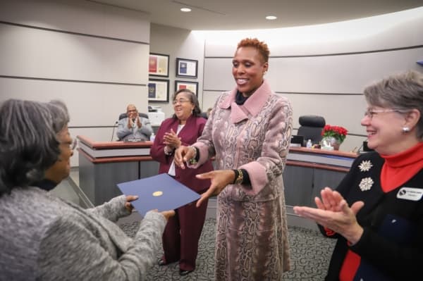 Spring ISD incumbents, Kelly P. Hodges take oaths of office