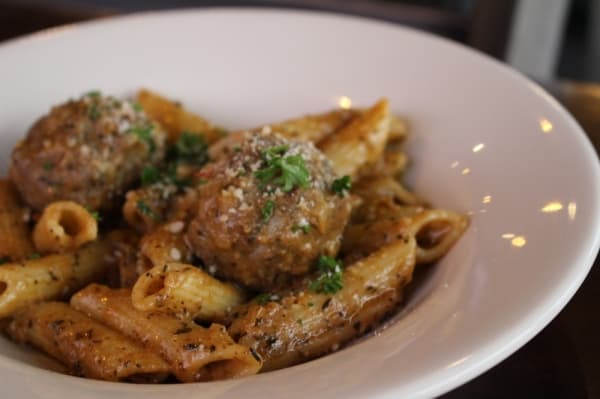 Penne and meatballs