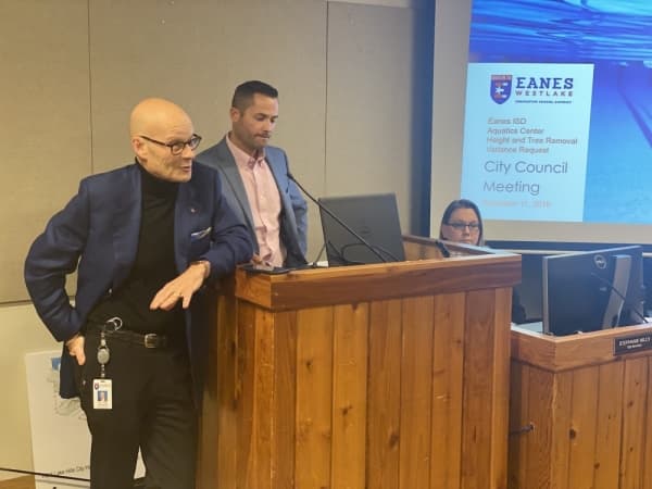 Construction of aquatics center for Eanes ISD clears hurdle in form of tree removal, increased height request