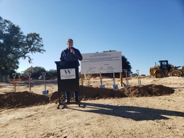 River Ranch County Park celebrates the groundbreaking of its $1.9 million interpretive center Dec. 10. (Ali Linan/Community Impact Newspaper)