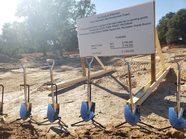 River Ranch County Park celebrate the ground breaking of its $1.9 million interpretive center Dec. 10. (Ali Linan/Community Impact Newspaper)