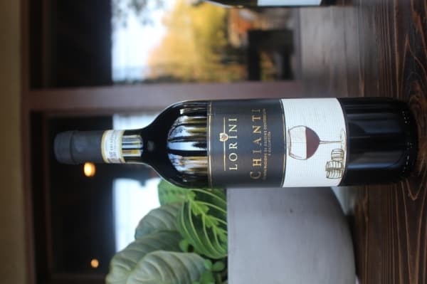 The Lorini Chianti is a red wine Paul said can be paired with a special pizza. 