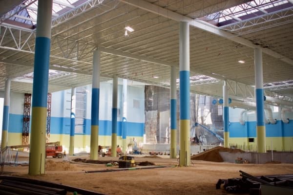 Construction is actively underway on what will be the largest indoor water park in the nation, according to Kalahari staff. (Taylor Jackson Buchanan/Community Impact Newspaper)