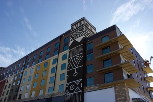 Despite weathering 158 million gallons of rainfall in the first year of construction alone, the project is on track for a November 2020 opening date, Kalahari staff said. (Taylor Jackson Buchanan/Community Impact Newspaper)