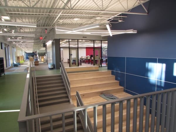 Collaborative and flexible learning spaces are prominently featured at modernized Austin ISD campuses, including Menchaca Elementary. (Nicholas Cicale/Community Impact Newspaper)