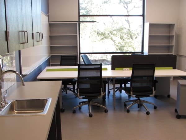 Menchaca Elementary teachers will have staff rooms that include work stations, storage and dry erase boards for planning. (Nicholas Cicale/Community Impact Newspaper)