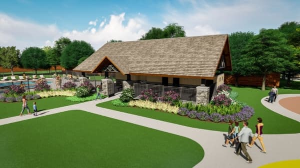 Cherry Pines, located on South Cherry Street, will feature a recreation center. (Rendering courtesy Meritage Homes)