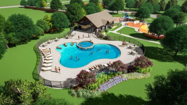 Cherry Pines will also feature a swimming pool. (Rendering courtesy Meritage Homes)
