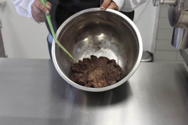 Part of cocoa beans called "nibs" are crushed into small particles at the start of the chocolate-making process.
Marisa Charpentier/Community Impact Newspaper