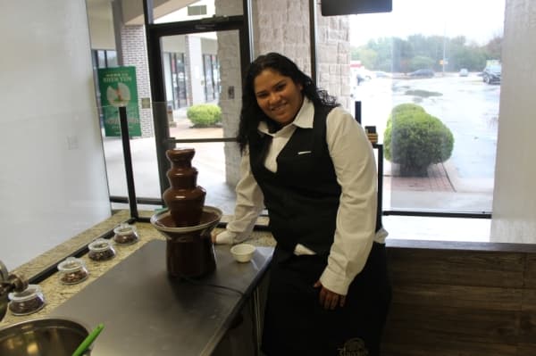 Stefanie Palomino does marketing for Ecuadorian Chocolate Factory. (Marisa Charpentier/Community Impact Newspaper)