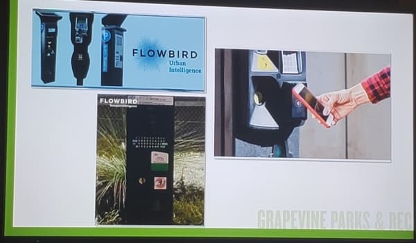These sample images were shown to Grapevine City Council on Dec. 17, and they provide a concept for what the new boat ramp payment system will move toward. (Miranda Jaimes/Community Impact Newspaper)
