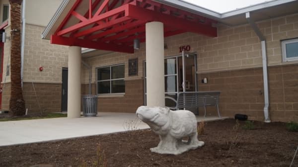 Vic Stern Fire Station No. 2 marks Hutto's second fire station, and the first on the south side of the city. (Kelsey Thompson/Community Impact Newspaper)