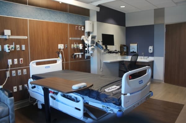 A photo of a patient care room.
