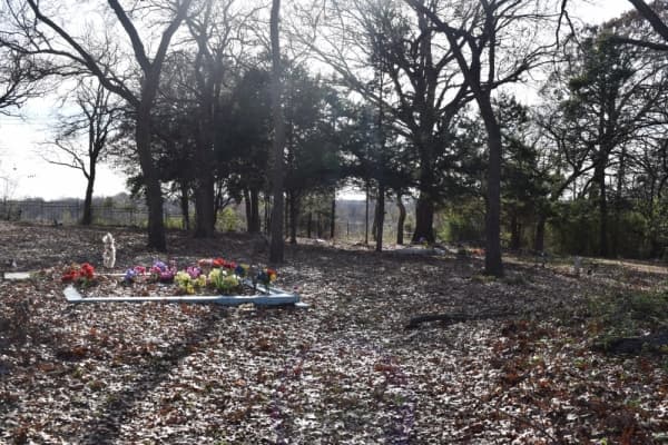The Mexican cemetery is located on a small plot of land off of Harry McKillop Boulevard. (Emily Davis/Community Impact Newspaper) 