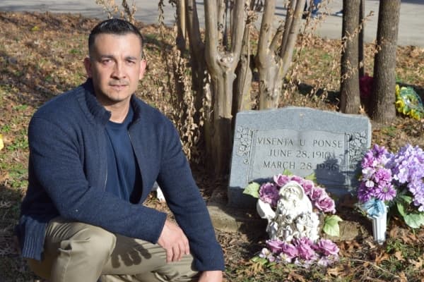 Jason Hernandez plans to restore and preserve the Mexican cemetery. (Emily Davis/Community Impact Newspaper) 