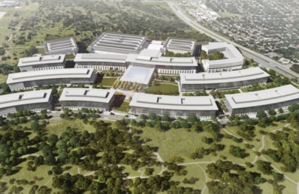 Apple broke ground in November on its second Austin campus. (Rendering courtesy Apple)